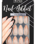 Front of Ardell Nail Addict in Nude French color shade retail pack with label text