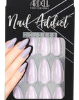 Front of Ardell Nail Addict Lilac color shade in packaging with text