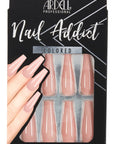 Front of Ardell Nail Addict Nude Pink color shade in packaging with text