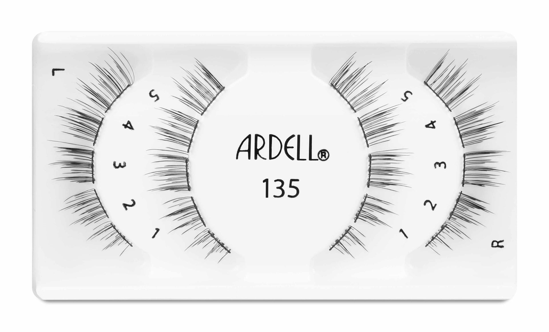 Ardell 135 segmented false lashes for customizable volume and definition.