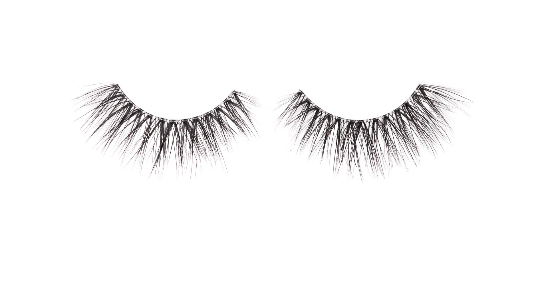 Ardell Light As Air 523 showing its full volume, flared and fluttery, that creates a sultry uplifting effect on lashes