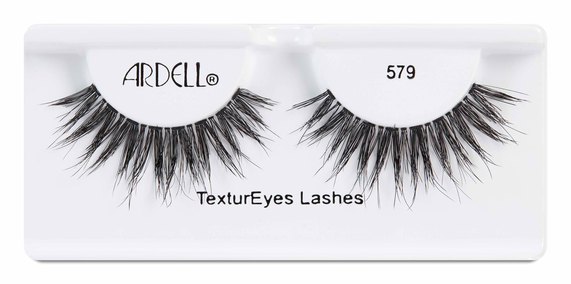 A set of Ardell Textureyes Lash 579 was placed into its inner pack, with some texts written on it.