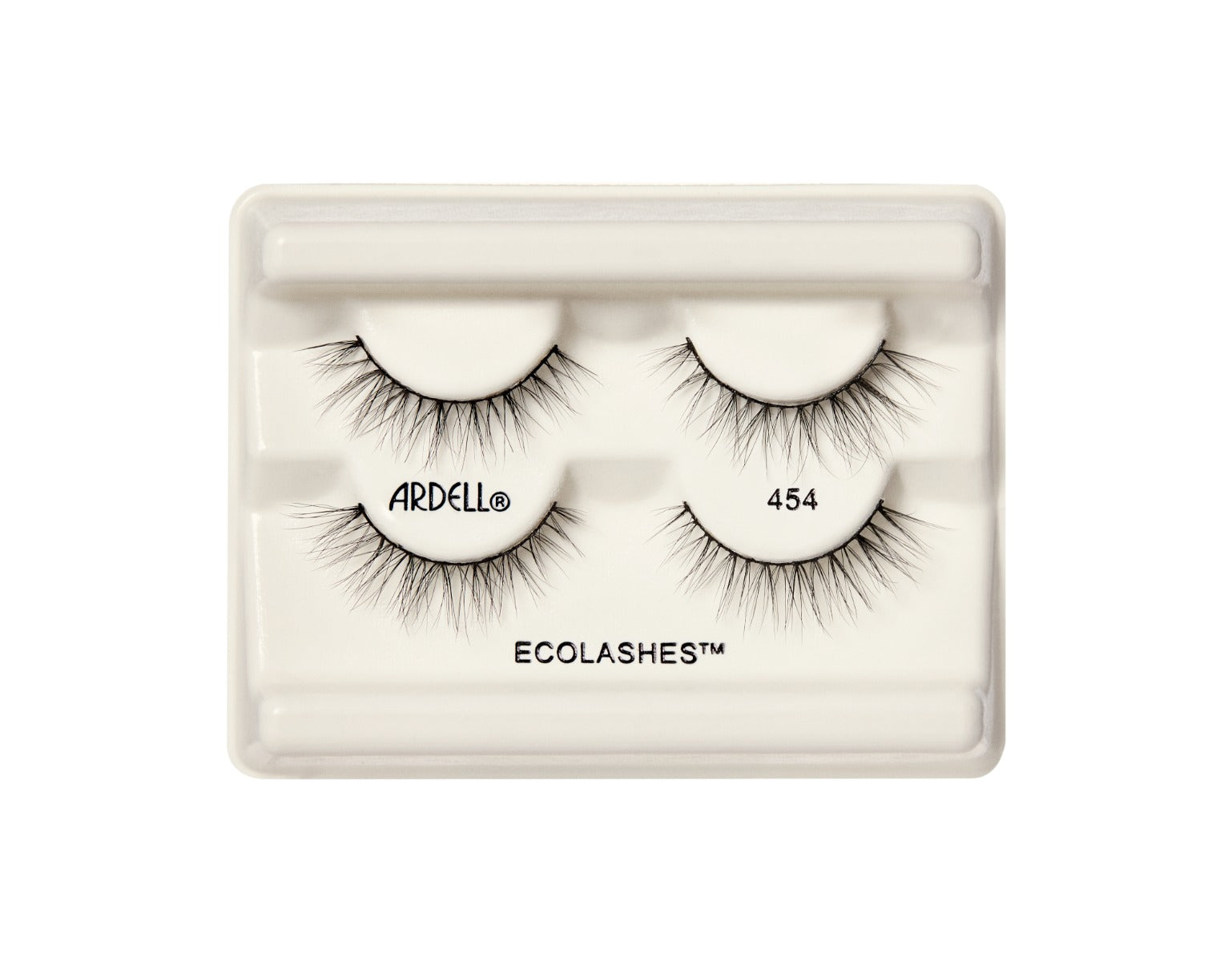 Ardell Ecolashes 454 twin pack, sustainable, lightweight, and cruelty-free lashes for a subtle enhancement.