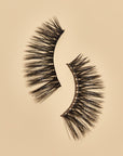 1 pair of lashes on a creme background