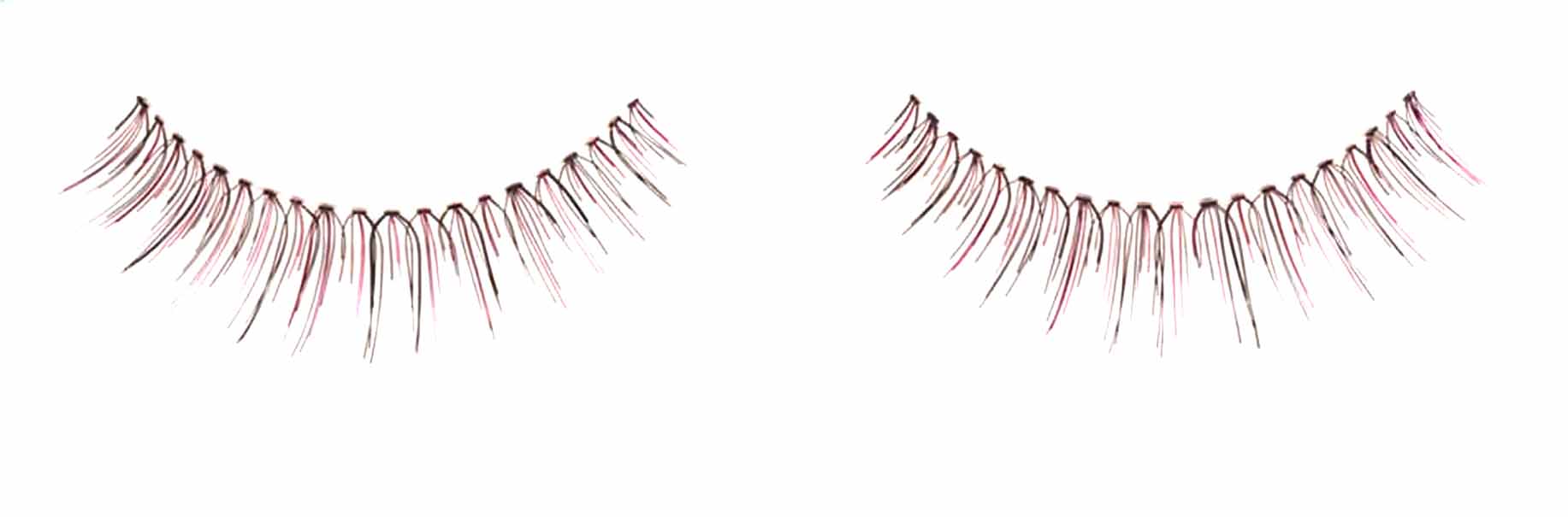 Pair of Ardell Color Impact Lash 110 Wine false lashes side by side featuring clustered lash fibers