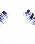 Pair of Ardell Color Impact Lash Demi Wispies Blue false lashes side by side featuring clustered lash fibers