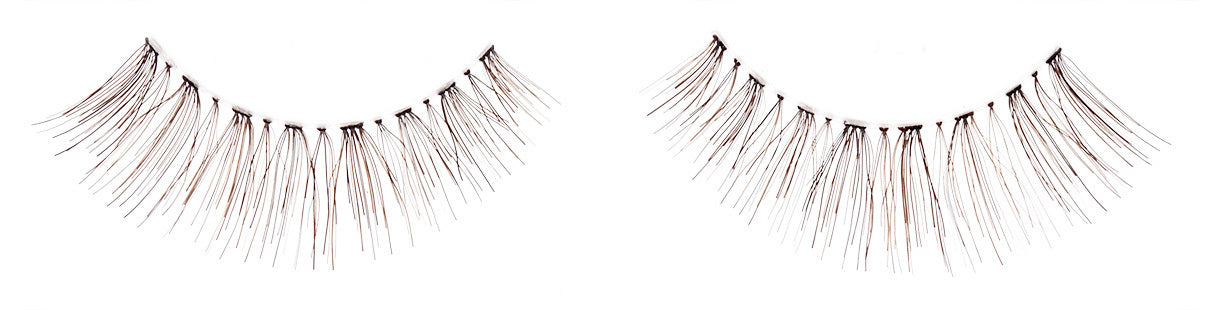 Pair of Ardell Chocolate Lash 887 false lashes side by side featuring clustered lash fibers