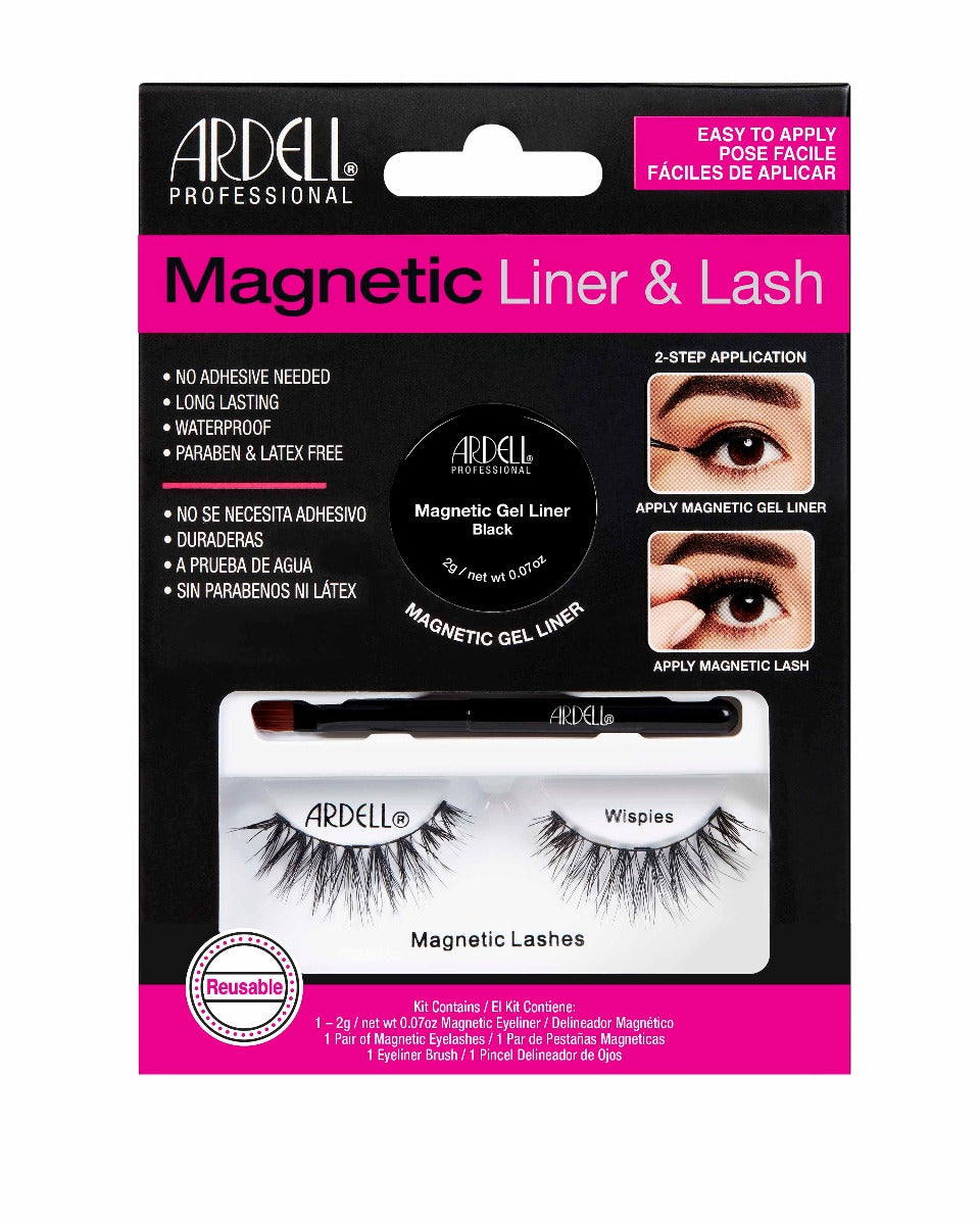 Ardell Magnetic Liner & Lash kit featuring magnetic gel liner and wispies lashes.
