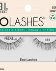 Frontview of a wall-hook ready retail pack of Ardell's Ecolashes 454 with printed text