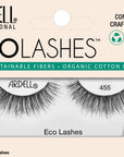 Frontview of a wall-hook ready retail pack of Ardell's Ecolashes 455 with printed text