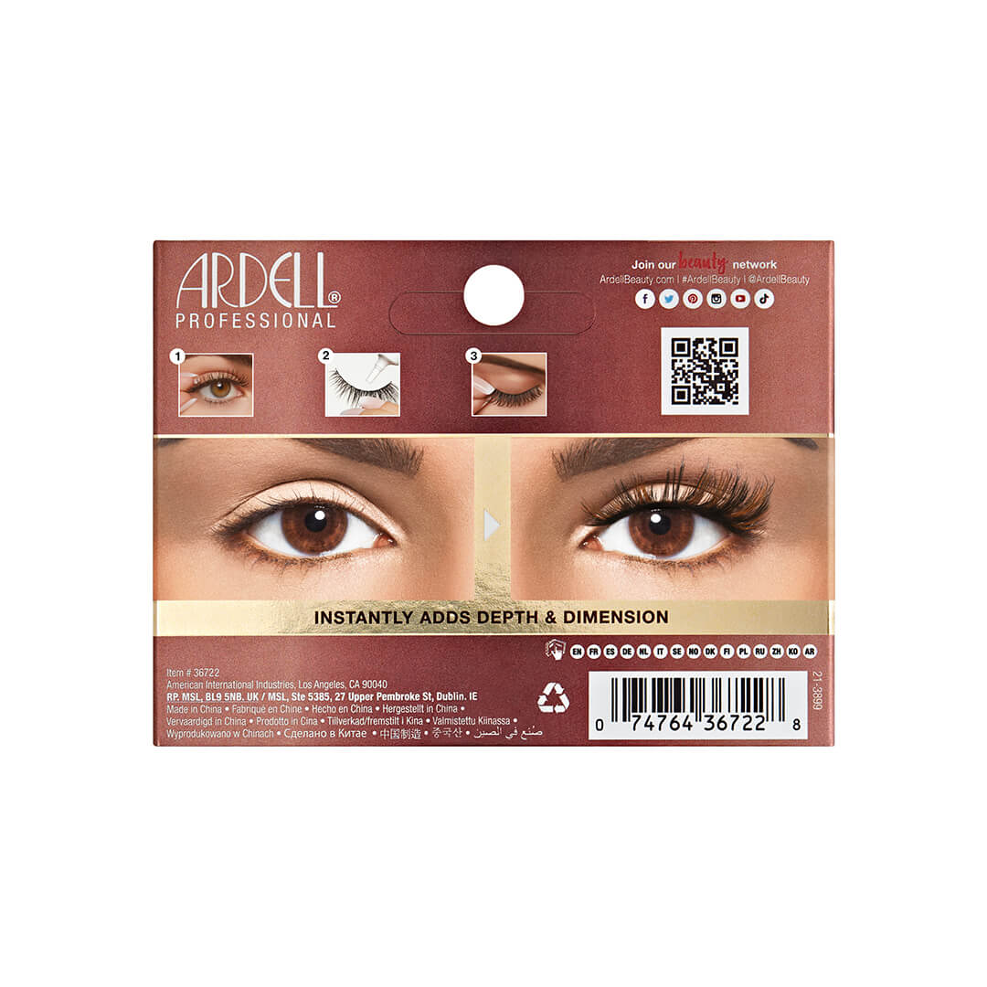 Ardell Lashes 36722 Balayage Wispies Mocha Packaging Back Side