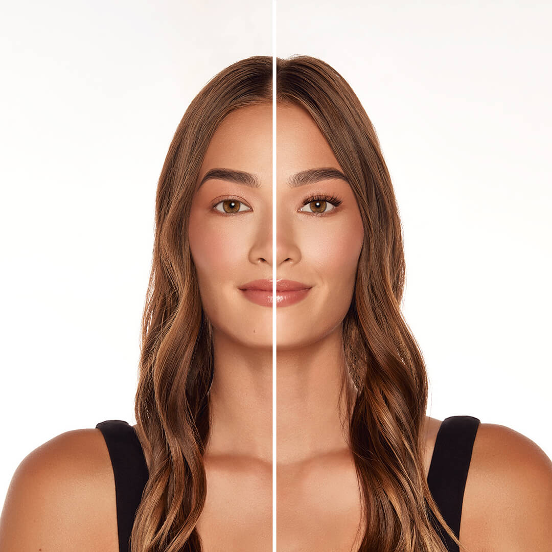 Ardell Lashes 36719 Balayage Wispies Ash Brown Model Hooded eyes