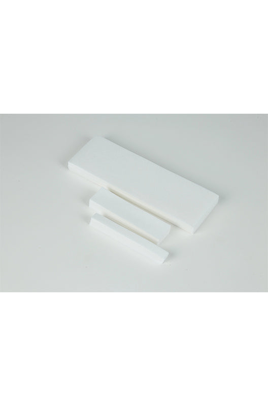 Presentation of waxing strips in three different sizes isolated in white background