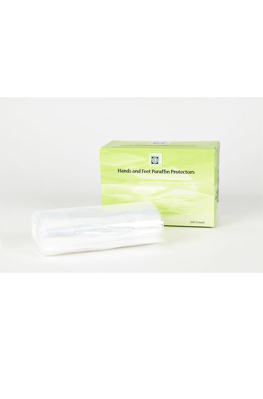 3D illustration of paraffin-coated hands or feet spa-grade protector and its packaging
