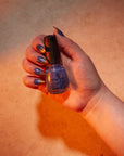 Hand model image of shade Sky of Lavender, a holographic silver metallic .