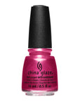 Front view of China Glaze bottle with black cap in shade Alpenglow.