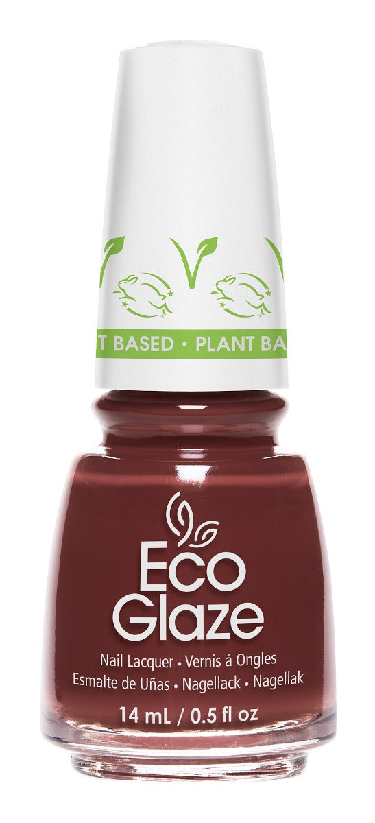 Eco Glaze Dolce Dahlia dark red nail lacquer with a shiny finish, ideal for a classic and chic manicure.