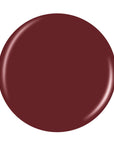 Dark red Eco Glaze Dolce Dahlia nail lacquer swatch displaying a smooth, glossy finish with a bold, intense color.