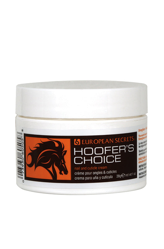 European Secrets Hoofer's Choice Nail & Cuticle Cream, 28g / 1oz jar for strengthening nails and moisturizing cuticles.