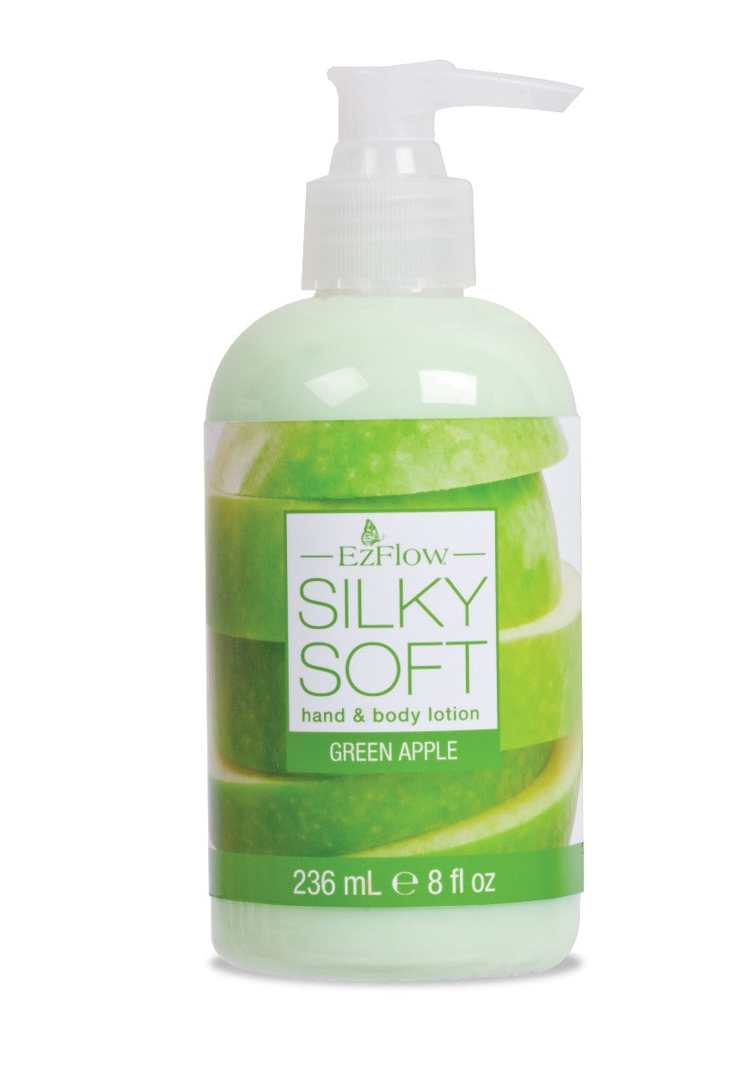 EzFlow Silky Soft Green Apple Hand & Body Lotion - 8oz - Crisp green apple-scented lotion for smooth and hydrated skin.