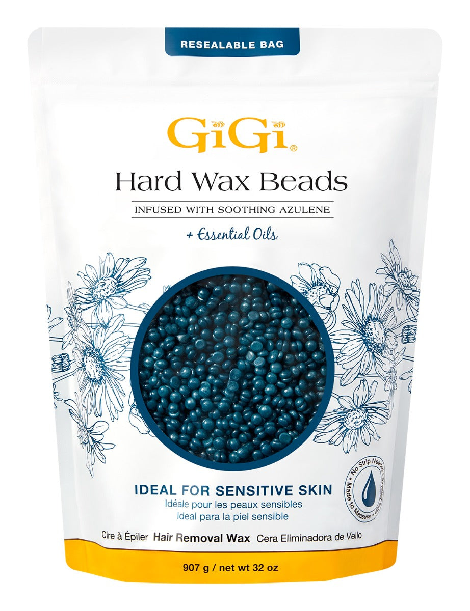 GiGi Hard Wax Beads Infused with Smoothing Azulene, 32 oz
