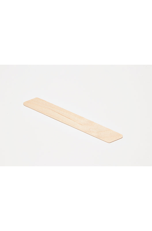 GiGi Wooden Wax Applicator (Flat View) - A single wooden wax applicator laid flat for a detailed view.