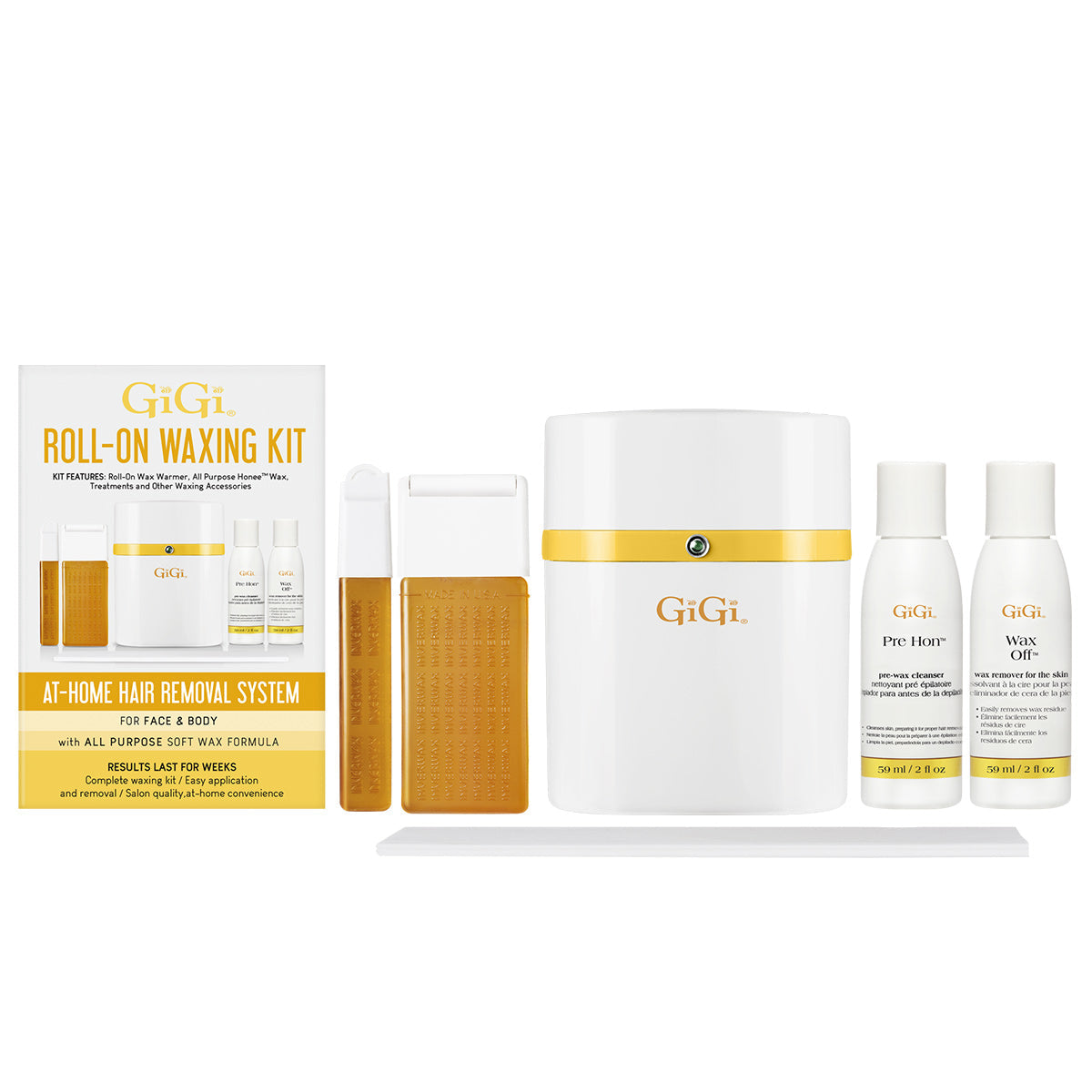GiGi Roll-On Waxing Kit – Face & Body – At-home roll-on wax system for smooth, long-lasting results.