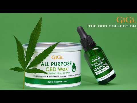 GiGi CBD Collection - A duo of All Purpose CBD Wax and 300mg CBD Hemp Oil, designed for smooth hair removal and post-care treatment.