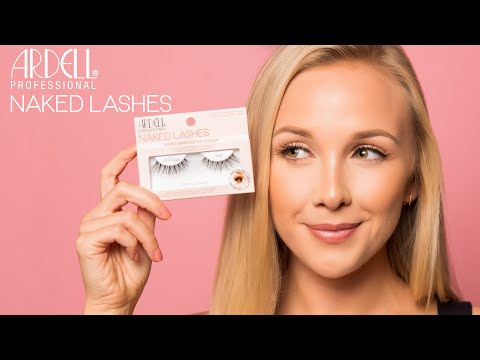 A smiling model showcasing Ardell Naked Lashes, demonstrating their seamless and natural appearance.