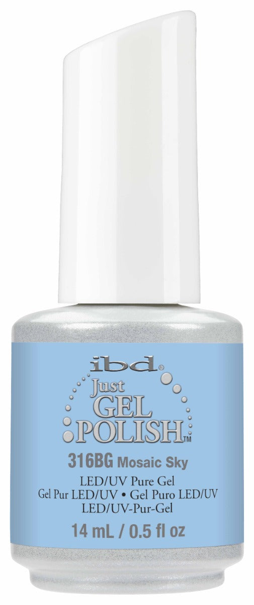 Front view of IBD Just Gel Polish bottle in shade Mosaic Sky