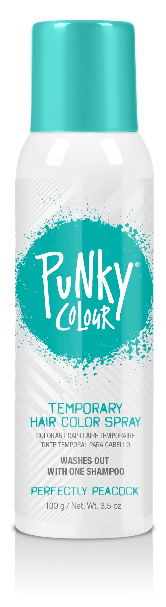 Punky Colour Perfectly Peacock Temporary Hair Spray – A teal temporary hair color spray that washes out in one shampoo.