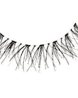 A closeup shot of left wing of Ardell Baby Wispies showing its light volume, short length lash style