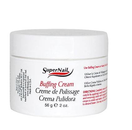 SuperNail Buffing Cream enhances nail shine and smoothness. Achieve a polished, glossy look with this professional formula.