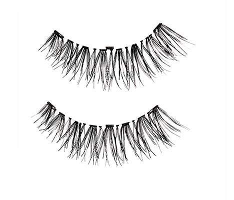 Ardell Magnetic Double Demi Wispies upper & lower false lashes for the right eye featuring tiny magnets & lash fibers
