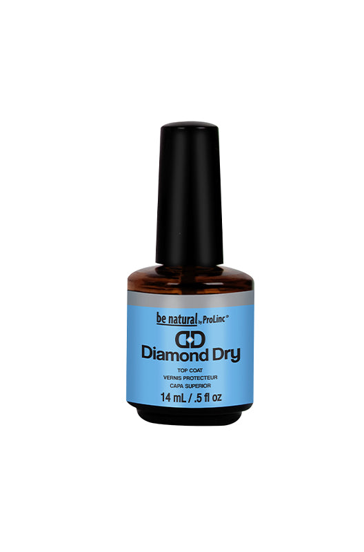 Front view of  ibd ProLinc Diamond Dry Top Coat  in0.5-ounce  capped bottle with printed product details