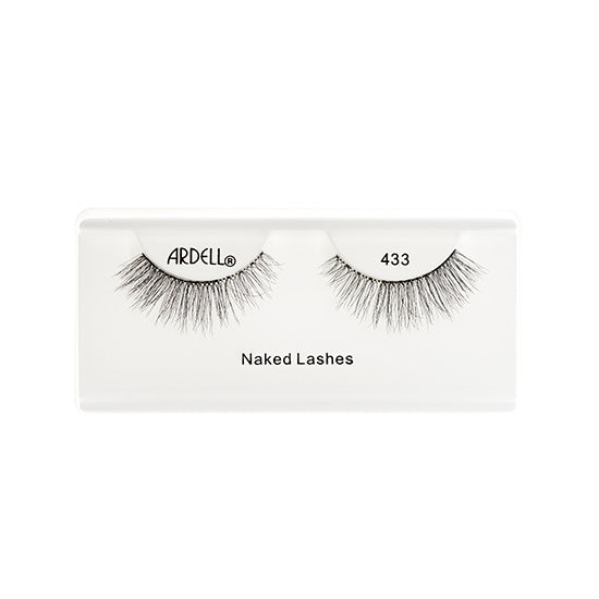 A close-up of Ardell Naked Lashes 433, featuring lightweight, natural-looking lashes for a soft glam effect.