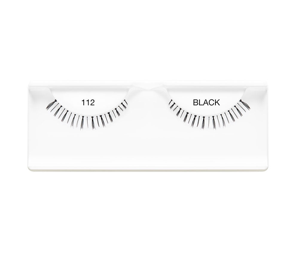 Set of Ardell Natural 112 - Black false lashes in inner packaging labelled "112" & "Black"