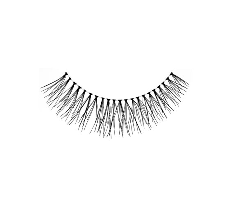 A close-up of an Ardell wispy false eyelash, featuring a delicate feathered design for a soft, natural lash enhancement.