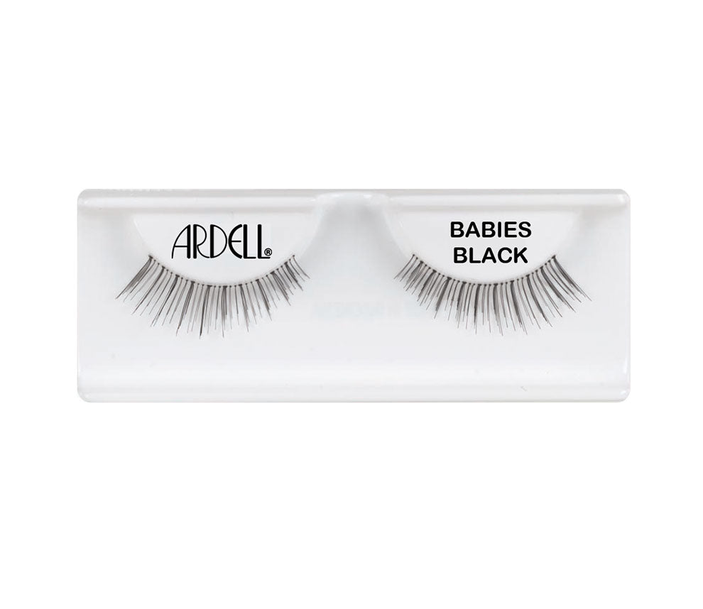 Pair of Ardell Natural Babies Lash false lashes in inner packaging labelled "Ardell" & "Babies Black"