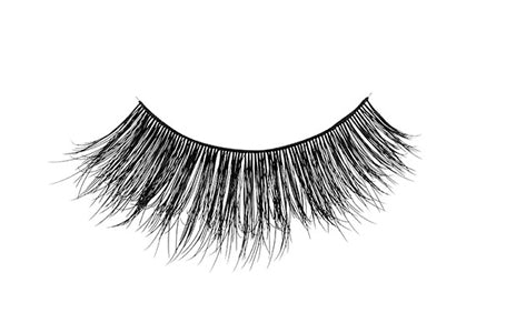 Close-up of an Ardell Mega Volume 250 faux lash for the right eye featuring its maximum volume & long length