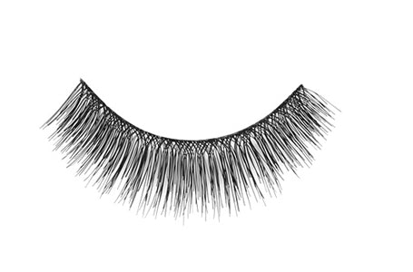 Ardell Wispy Black Eyelash Close-up - Close-up of Ardell wispy black false eyelash, designed for natural volume and definition.