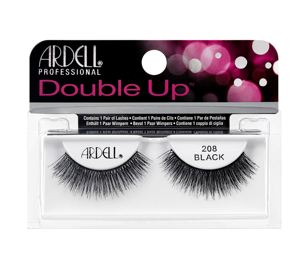 Ardell Double Up 208 wall-hook ready retail packaging with printed product details