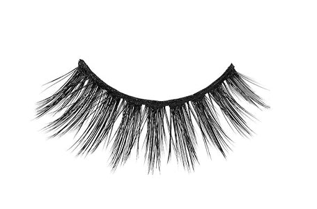 Close-up of an Ardell Mega Volume 253 faux lash for the right eye featuring its maximum volume & long length