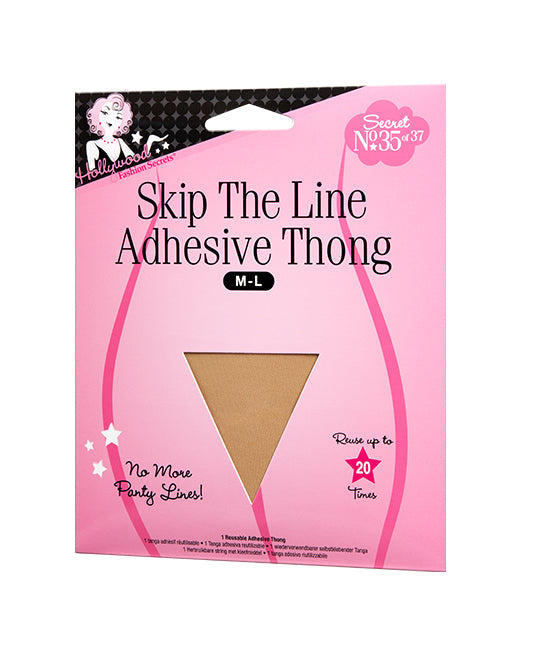 Hollywood Fashion Secrets Skip the Line Adhesive Thong M-L - 2