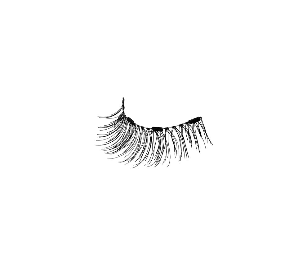 A single Ardell Magnetic Double Lash 110 false lash featuring tiny magnets & clustered lash fibers