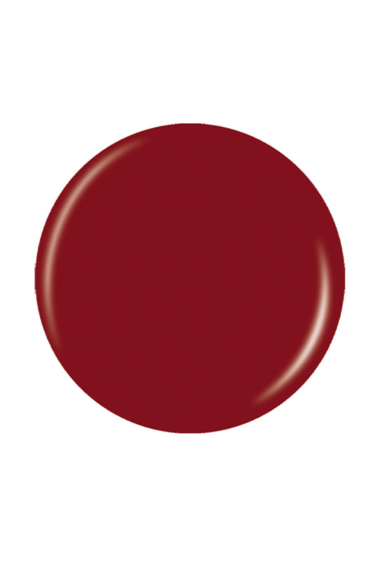 Glossy fire engine red color badge sample color swatch lay in white color background