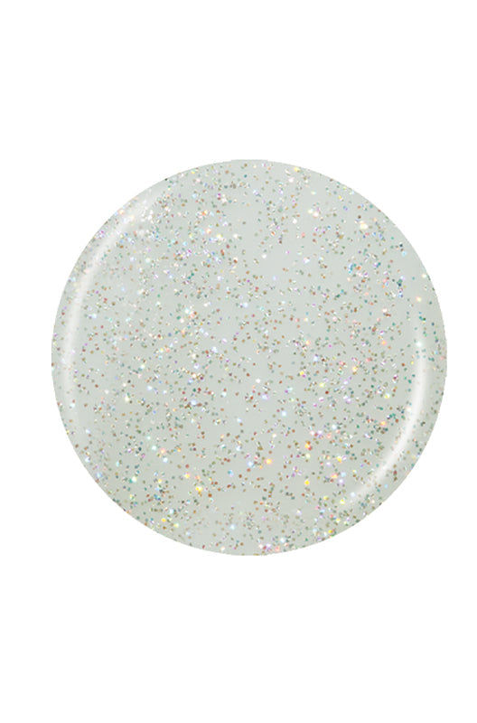 China Glaze Fairy Dust Silver Glitter Nail Polish Swatch with holographic sparkle, perfect for layering or a festive touch.
