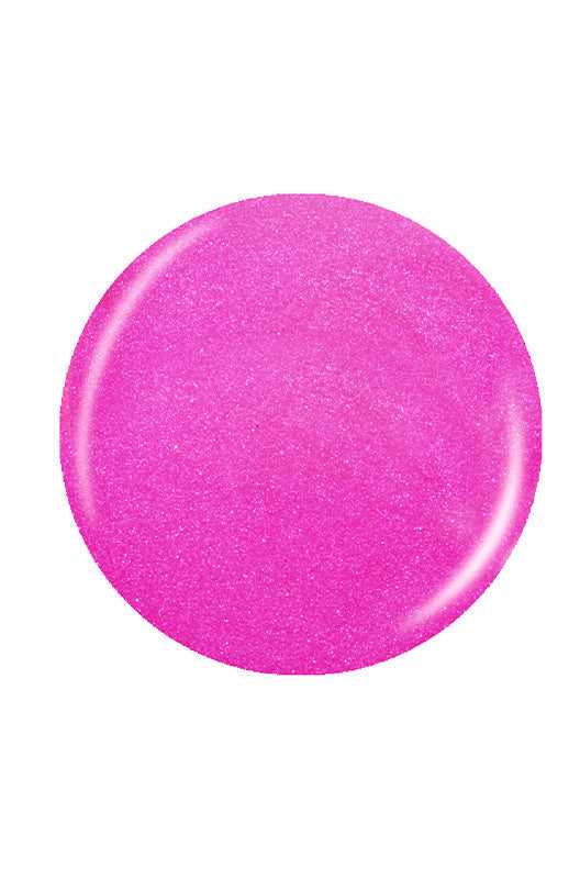 Glossy pink circle nail lacquer sample color swatch isolated in white background