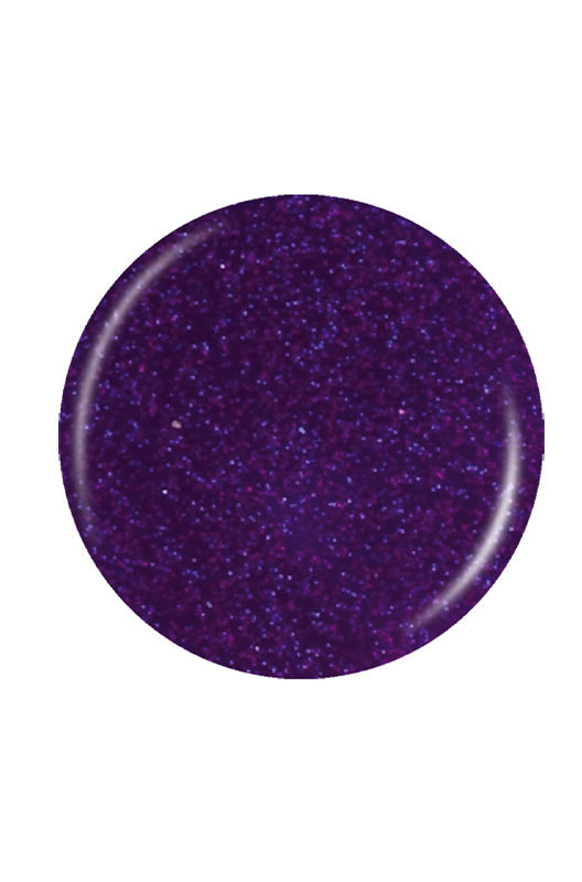 A round shape with moonlit lavander color with red and blue glitters sample nail polish swatch in white color scene
