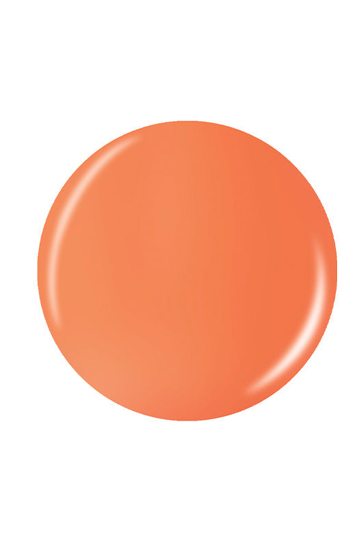 Glossy peach neon round shape sample color swatch in a shiny neon peach circle button illustration